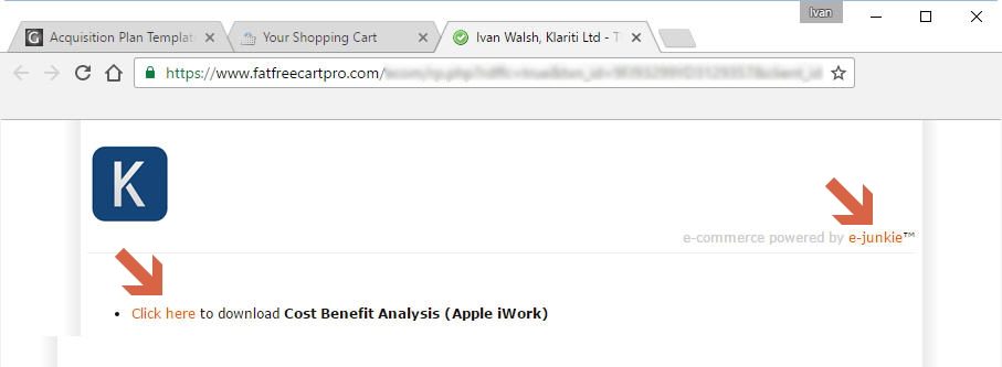 example of secure download page